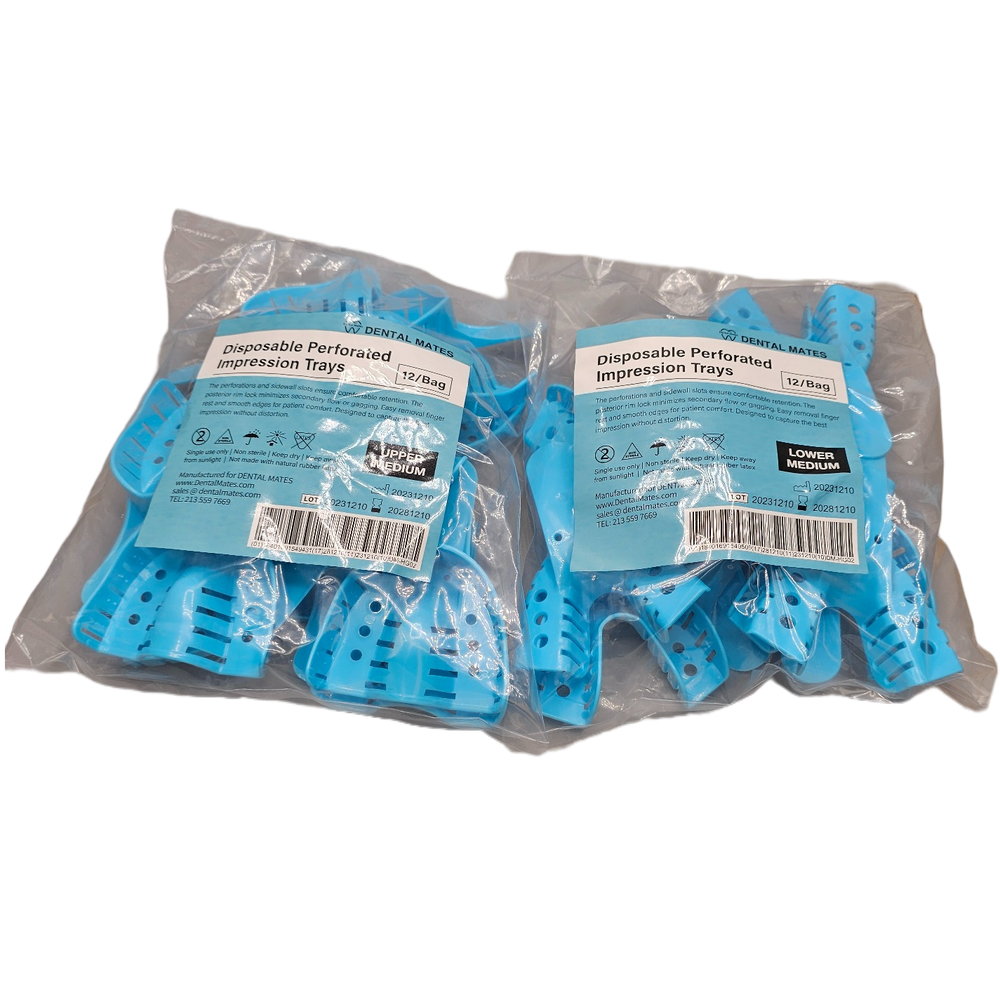 Disposable Dental Bite Trays impression trays 12pcs