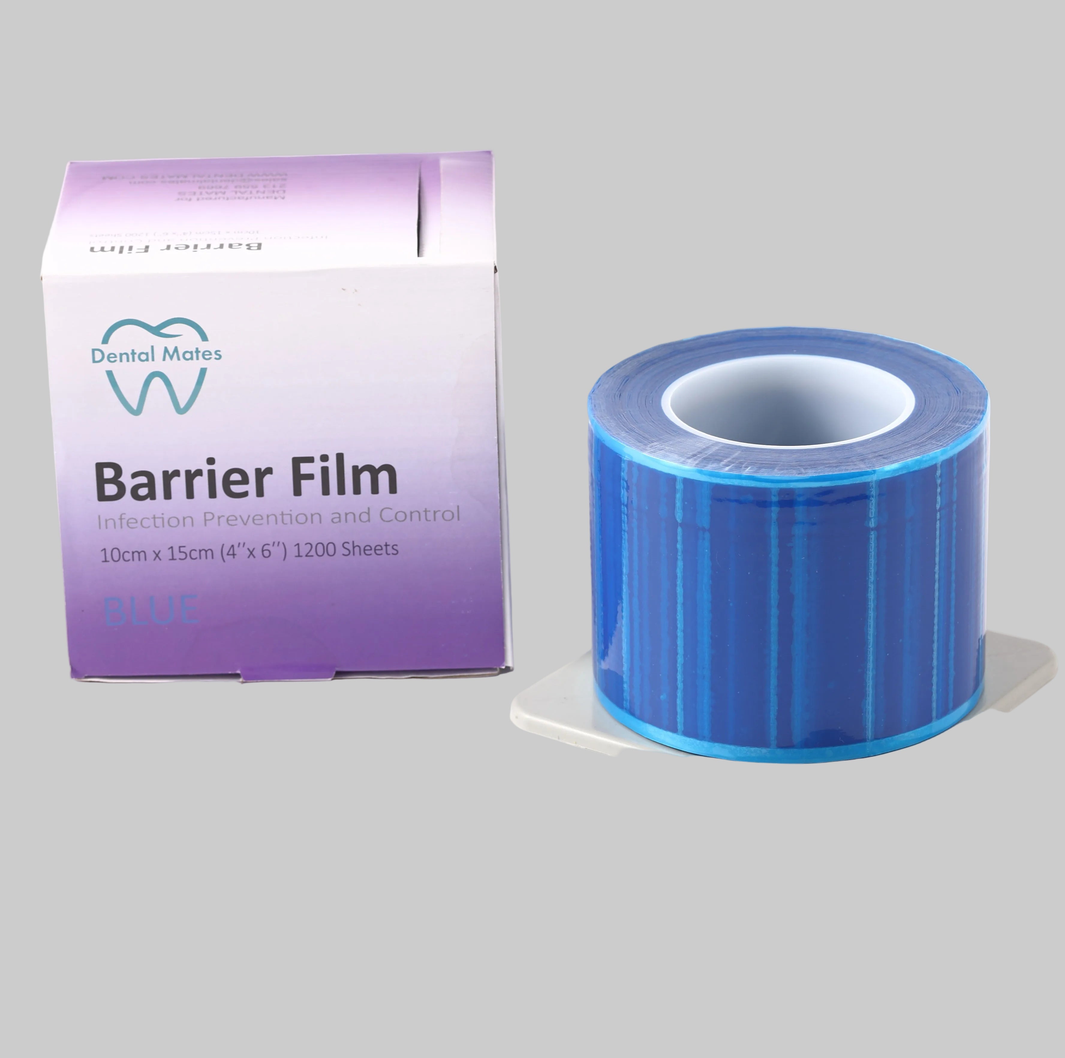Dental Barrier Film Sticky Wrap in Blue 4" x 6" (1200 Sheet) Dental Mates