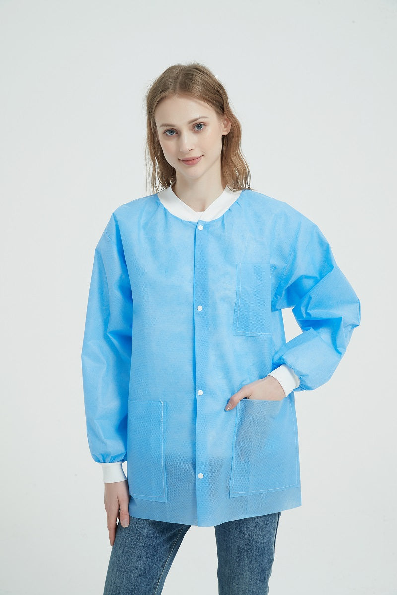 Dental / Lab Jacket Hip Length 10PCS PACK or 100pcs Pack