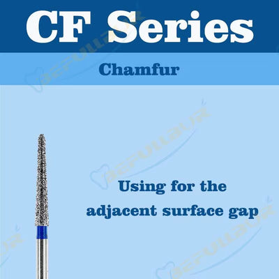 10PCS CF Tpye Dental Diamond Burs Polishing Teeth Stainless Steel for High Speed Handpiece Dentistry Nail Polishing