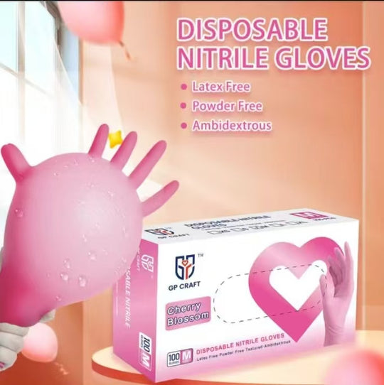 3.5mil Black, 5mil Black and 4mil Pink Disposable Exam Nitrile Gloves 1,000pcs per Case