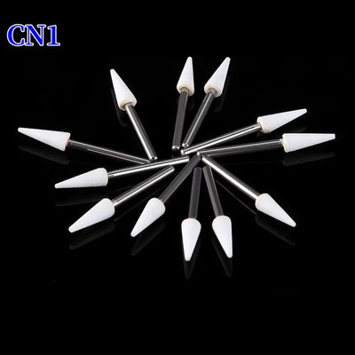 Dental White Stone Polishing FG Burs Cone/Flame/Round Shape Abrasion Bur Fit for High Speed Handpiece 1.6Mm Dentistry Material