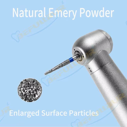 TF Tpye 10PCS Dental Diamond Burs Polishing Teeth Stainless Steel for High Speed Handpiece Dentistry Nail Polishing