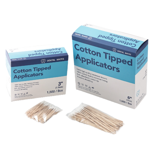 Cotton Tip Applicator, 3" and 6" 1,500pcs Per Box