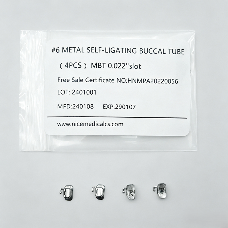 TUBE, ORTHODONTIC Buccal Tube and Self-ligating Buccal Tube,4Pcs/Set