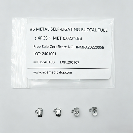 TUBE, ORTHODONTIC Buccal Tube and Self-ligating Buccal Tube,4Pcs/Set