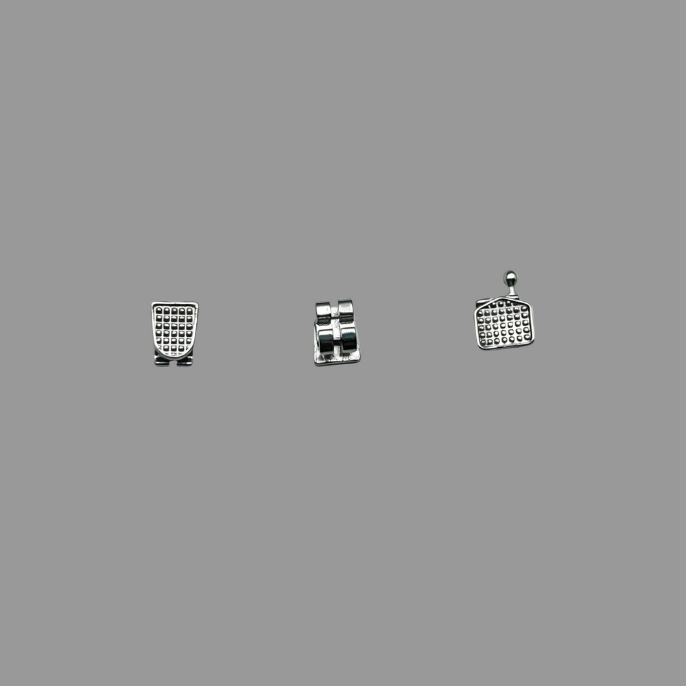 Metal Ordinary Bracket Monoblock Twin Brackets And Laser-welded Mesh Base Twin Bracket ,0.022 HK345,20Pcs/Set