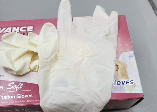 Diamond Advance Latex Exam Gloves 5.6mil Polymer Coated Powder Free 10 boxes per case