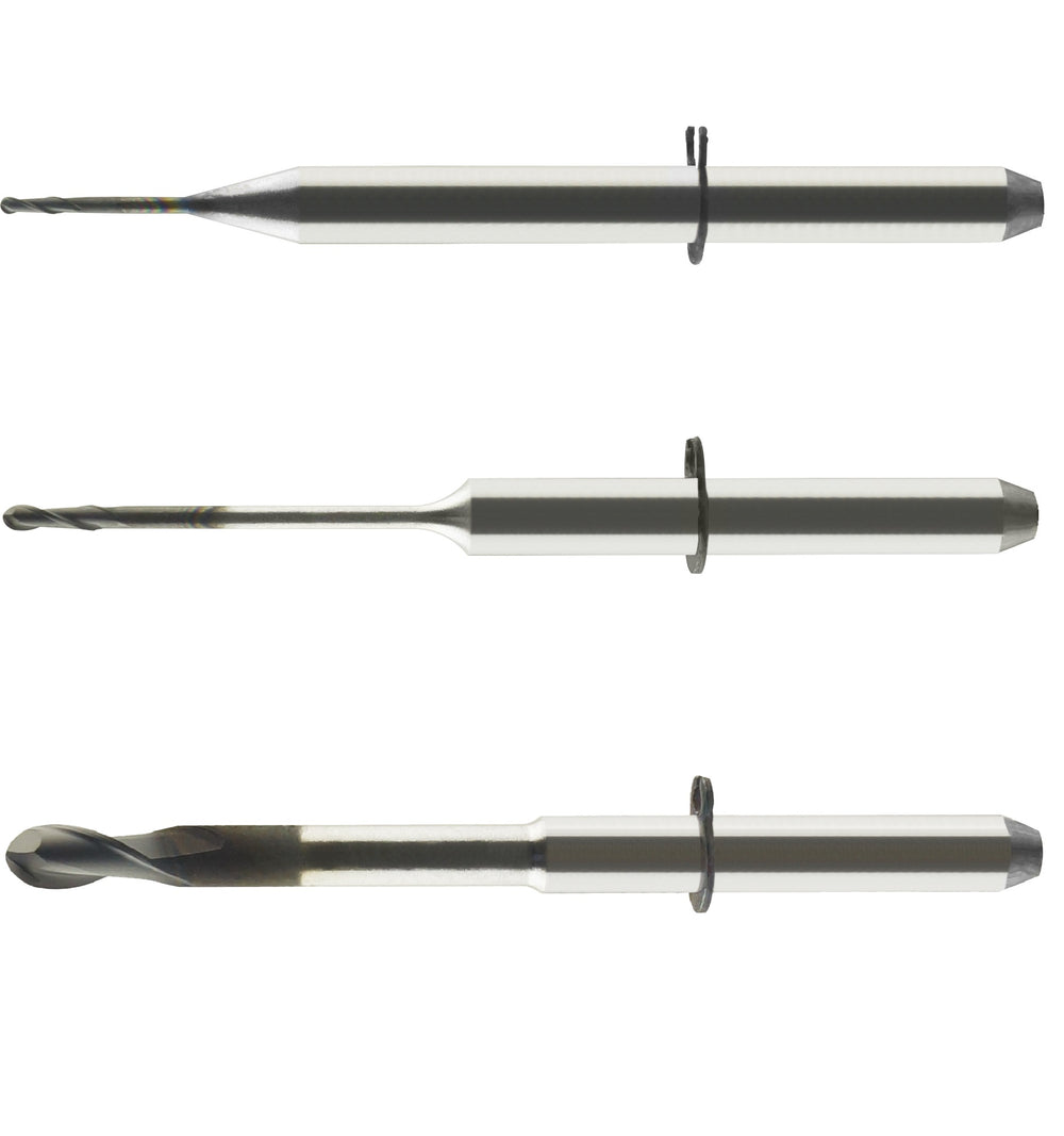 Wieland S1 Dental CAD CAM Tungsten Carbide Milling Burs 0.7/1.0/2.5mm